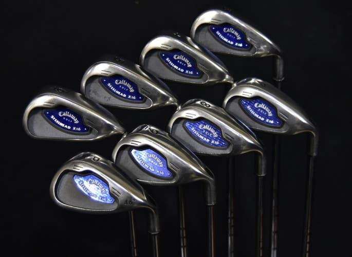 CALLAWAY STEELHEAD X16 IRONS GOLF SET 3-9, PW LENGHT: 39 FLEX:REGULAR RH