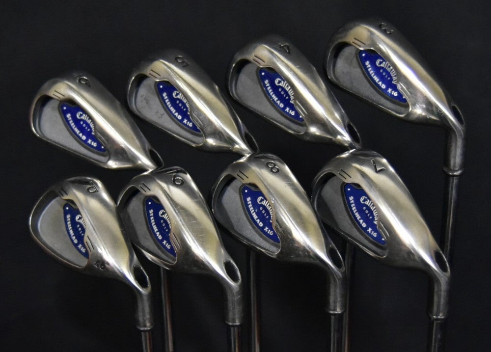 CALLAWAY STEELHEAD X16 IRONS GOLF SET 3-9, PW LENGHT: 39 FLEX