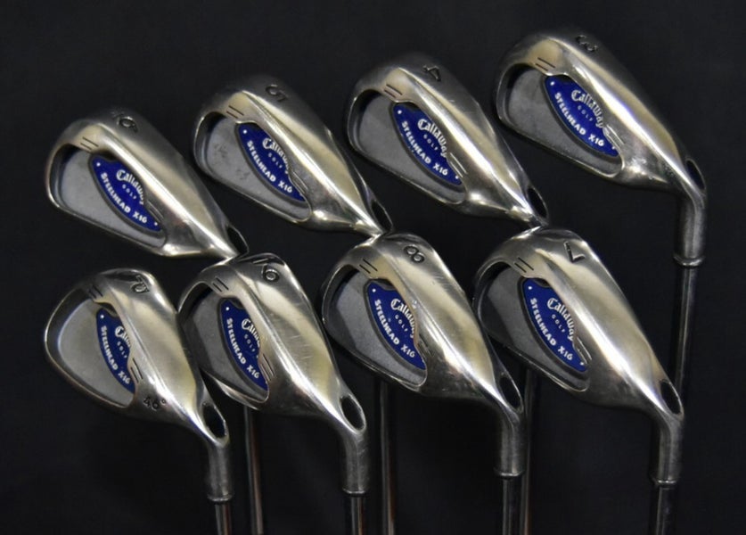 CALLAWAY STEELHEAD X16 IRONS GOLF SET 3-9, PW LENGHT: 39 FLEX
