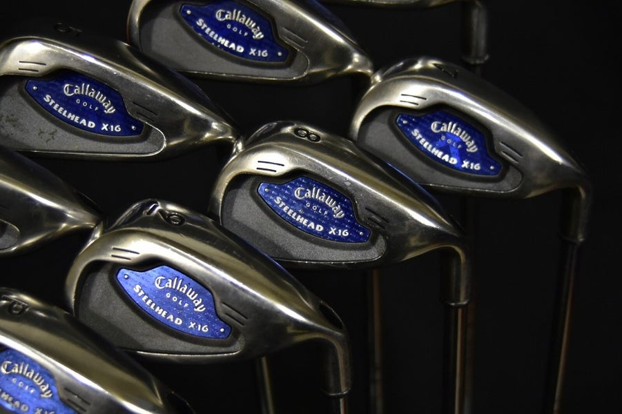 CALLAWAY STEELHEAD X16 IRONS GOLF SET 3-9, PW LENGHT: 39 FLEX