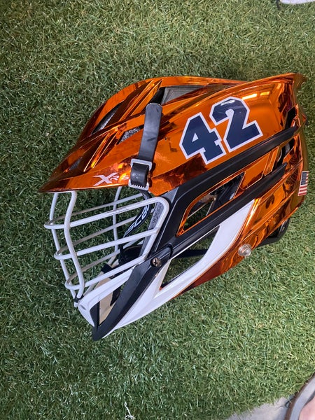 Cascade orange chrome XRS helmet