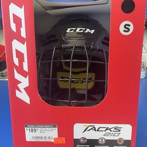 NEW! CCM Super Tacks 210 Hockey Helmet Combo - Senior Small