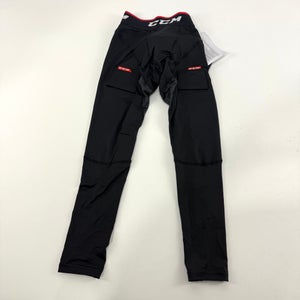 New Black CCM Youth Compression Pant Jock with Cup | Youth M | #191520519995