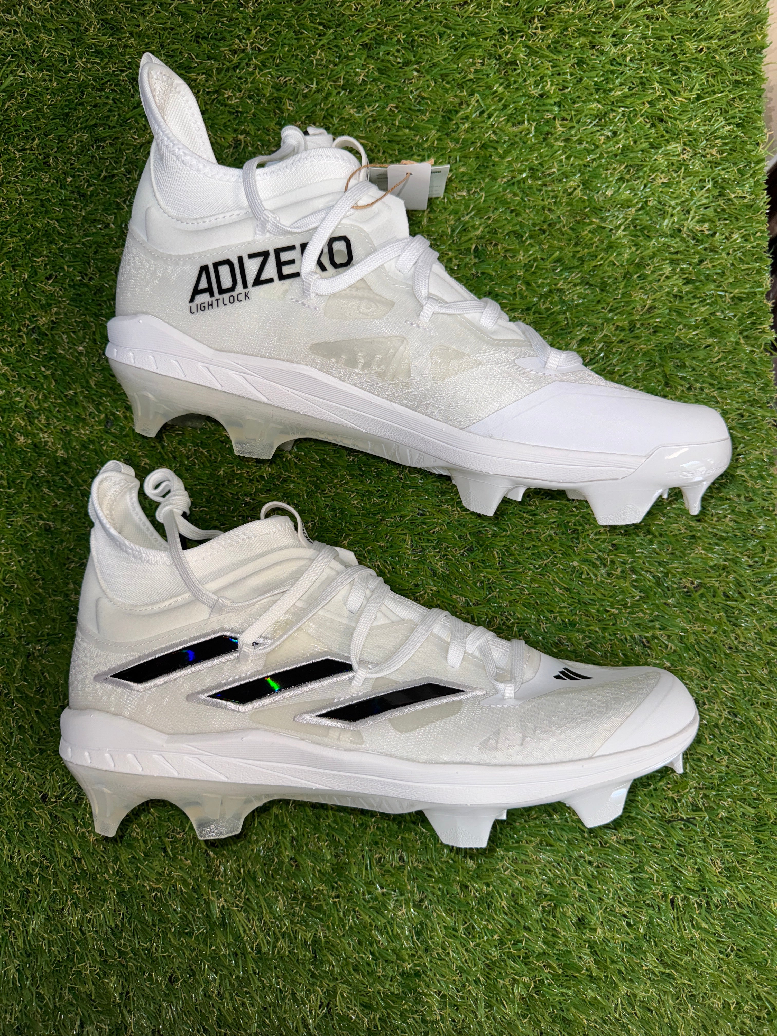 Adidas mens adizero Afterburner 8 NWV molded baseball cleats in size 9. white Amazon.com | adidas Mens Adizero Afterburner 9 NWV Team  main image 2