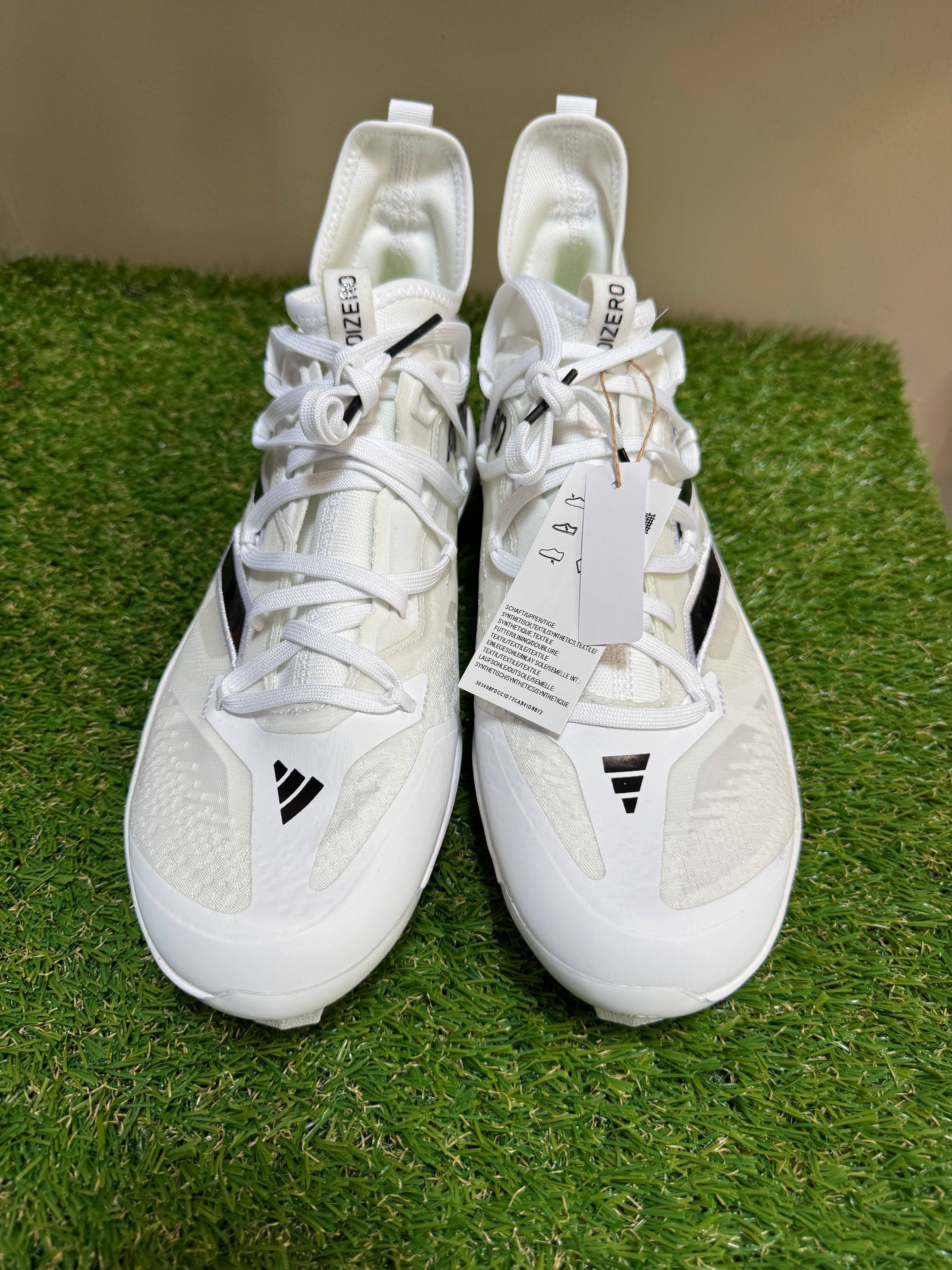 Adidas Adizero Afterburner 8 Baseball Cleats Grey White Silver