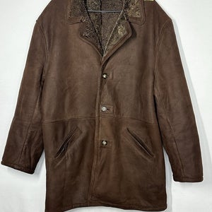 #2644 vintage leather mens jacket Made by PIEL Juan Pina size 52