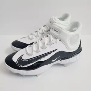 Nike Alpha Huarache Elite 4 Low Baseball Cleats FD2745-101 Size 10 White Black