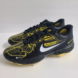 Nike Alpha Huarache Elite 3 Low Baseball Cleats CV3553-001 Size 11 Black Gold