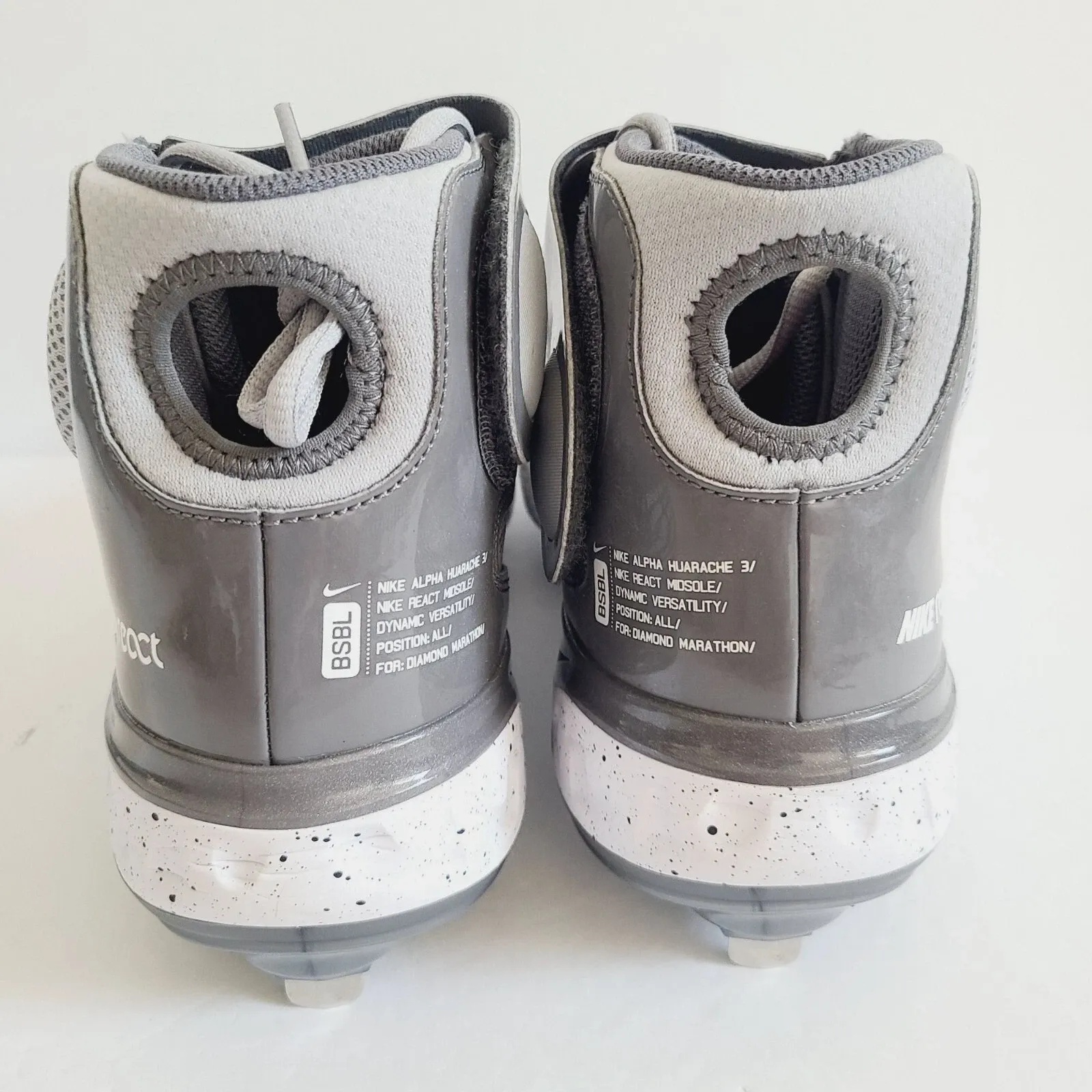 Nike Alpha Huarache‎ Elite 4 Mid Gray Baseball Cleats Sz 7 NEW DJ6520 002 RARE Amazon.com | Nike Men main image 3