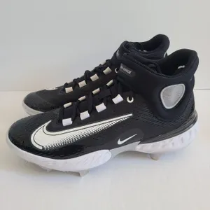 Nike Alpha Huarache Elite 4 Mid Baseball Cleats DJ6520-011 Size 9.5 Black