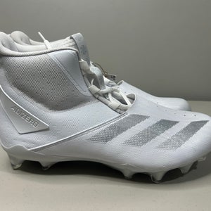 Size 10 Men’s Adidas Adizero Chaos Mid White Silver Football Cleats