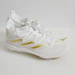 Adidas Adizero Afterburner Baseball Cleats GZ6513 Size 12.5 White Gold