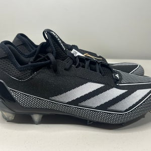 Size 12 Men’s Adidas Adizero Electric.1 Football Cleats Black White