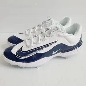Nike Alpha Huarache Elite 4 Baseball Cleats DR6851-101 Size 13 White Navy Blue