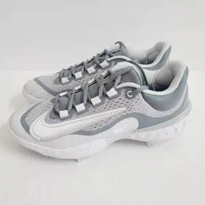Nike Alpha Huarache Elite 4 Low Baseball Cleats DJ6521-012 Size 9 Gray
