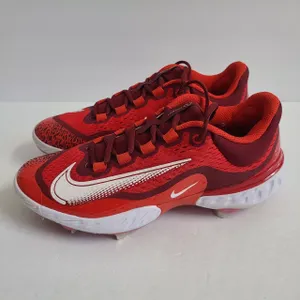 Nike Alpha Huarache Elite 4 Low Baseball Cleats DJ6521-616 Size 8 Red