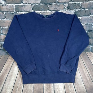 Vintage Polo Ralph Lauren Sweatshirt Mens Large 90s Embroidered Pony Logo