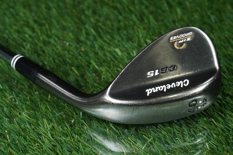 CLEVELAND CC15 LOB WEDGE ZIP GROOVES BLACK PEARL, STEEL WEDGE FLEX RH 60 12