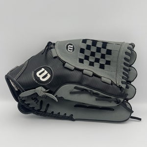 Wilson A360 Softball / Baseball Black Gray 14” Leather Glove - Right Hand Throw