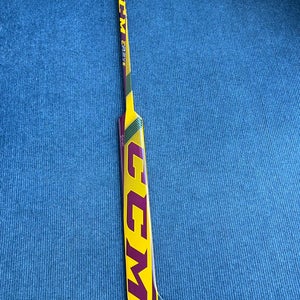 New CCM EFLEX 5 Pro Lite 26” Custom Goal Stick, Regular Hand, Gold/Dark Red, Price Curve