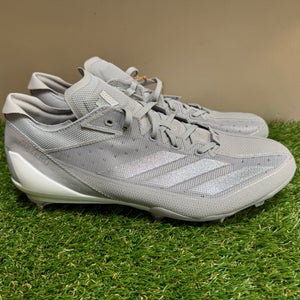 Adidas Adizero Electric Football Cleats Grey Silver Metallic IE4386 Men's 12 NEW