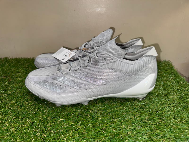 Adidas Adizero Electric Football Cleats Grey Silver Metallic  display picture 2