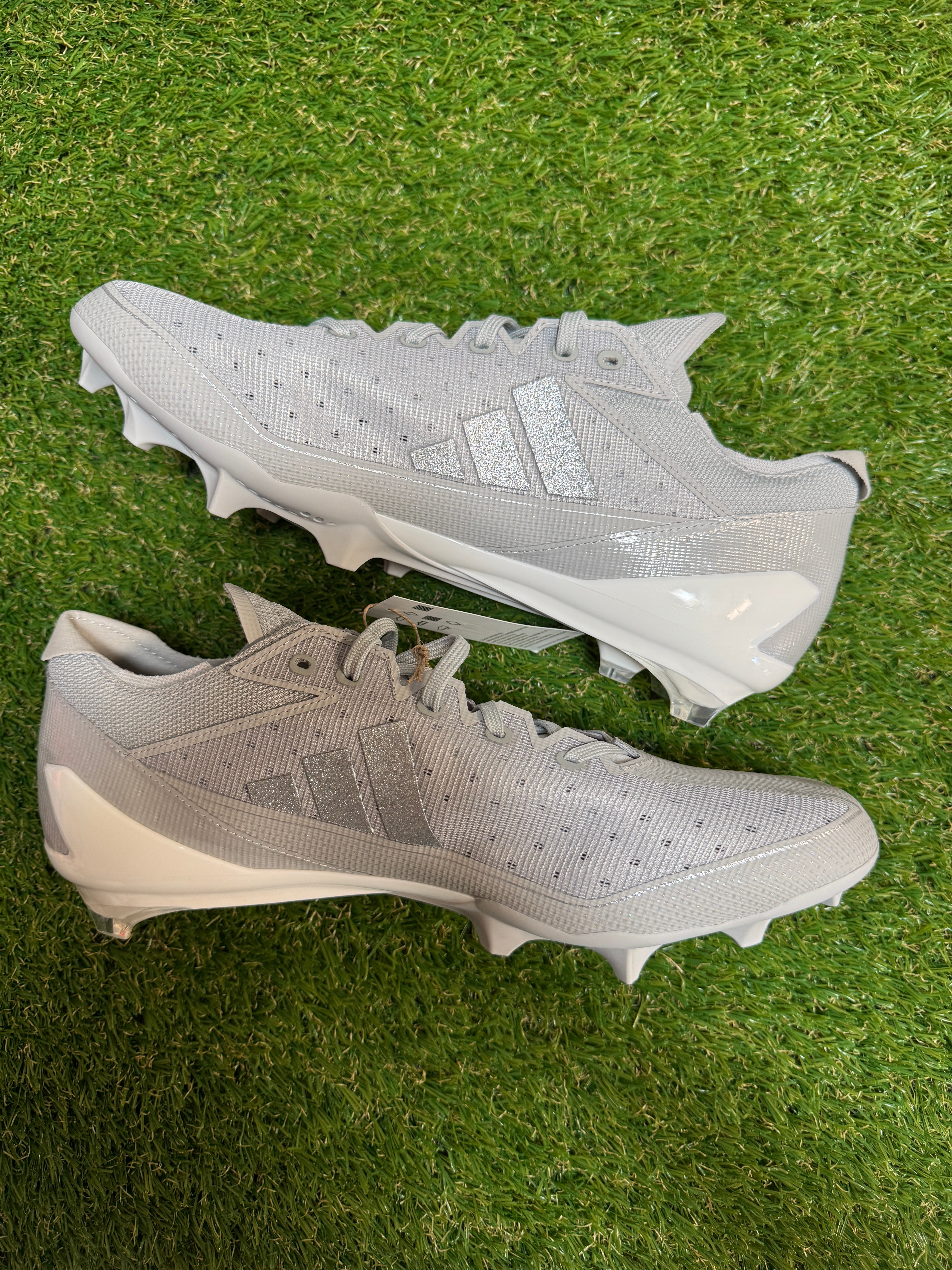 Adidas Adizero Electric Football Cleats Grey Silver Metallic  display picture 3