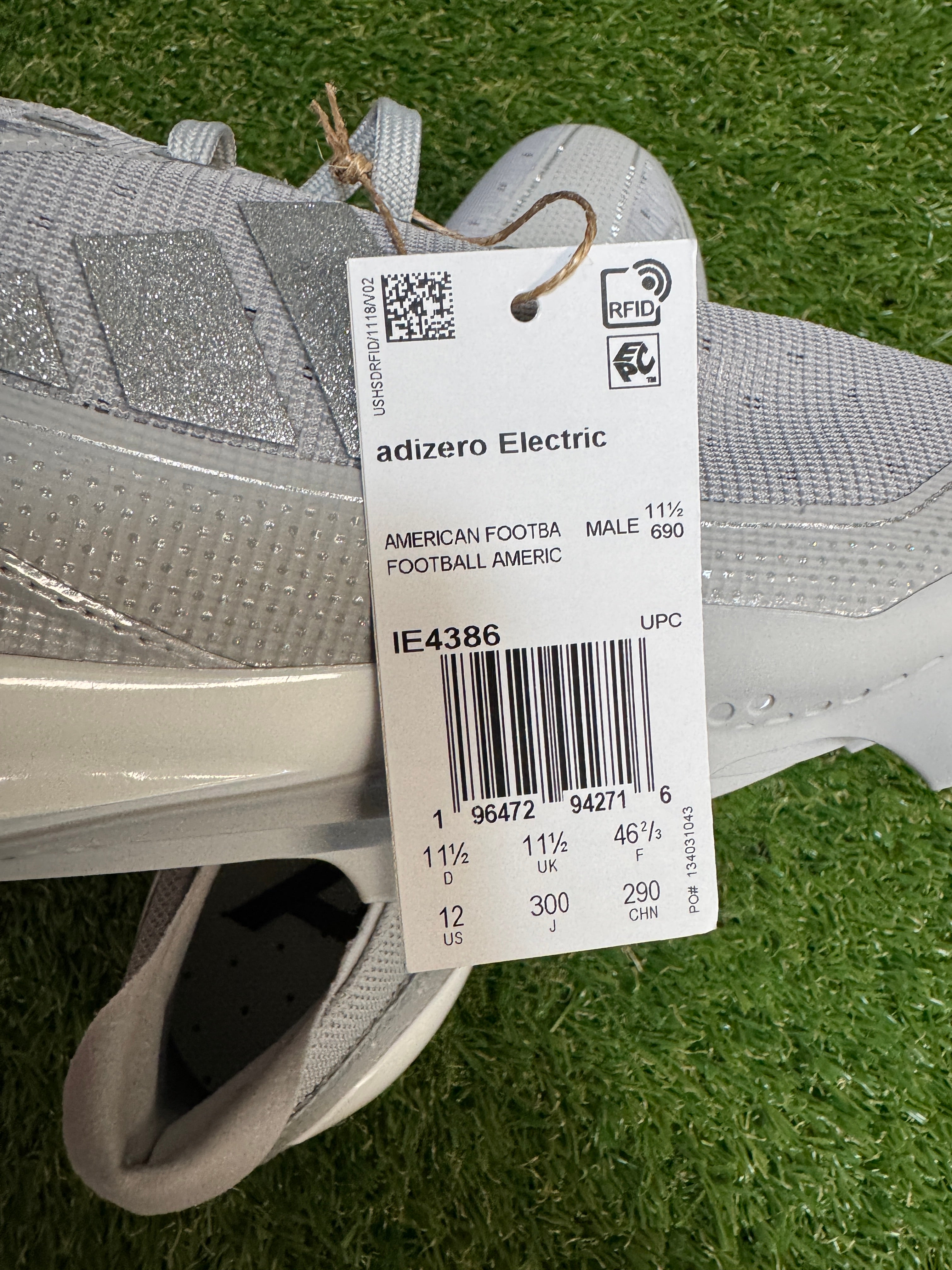 Adidas Adizero Electric Football Cleats Grey Silver Metallic IE4386 Men\'s 12 NEW adidas Men main image 3
