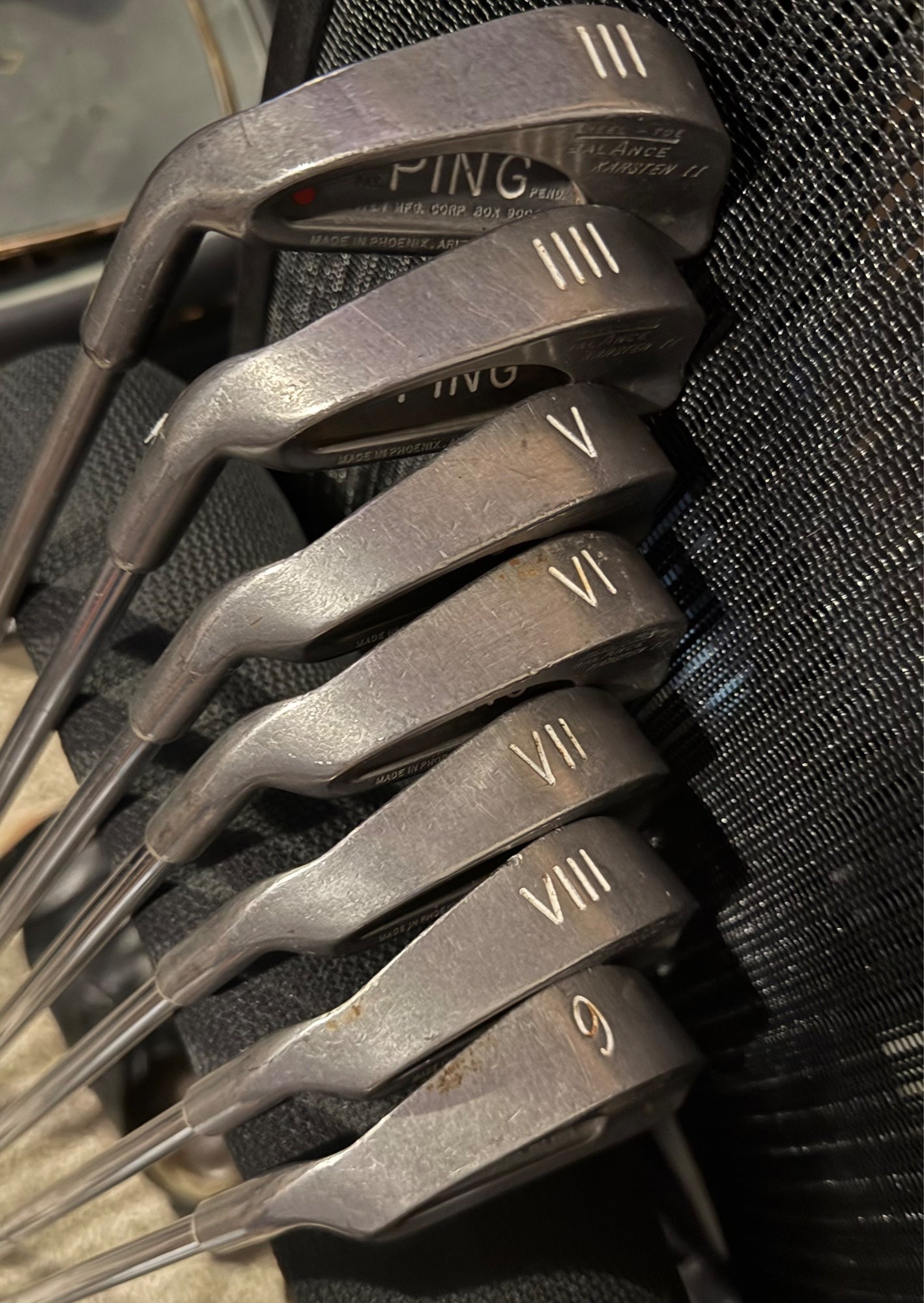 Rare Roman Numeral Men's Ping Karsten II Left Hand Iron Set