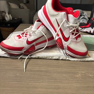 White Men's Size 13.0 (W 14.0) Adult Nike Low Top Trout Metal (New)