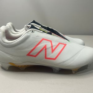 Size 7.5 Men's New Balance Burn X4 Lacrosse Cleats White Print BURNLE4