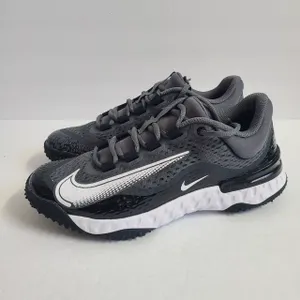 Nike Alpha Huarache Elite 4 Turf Baseball Shoes DJ6523-011 Size 7 Black