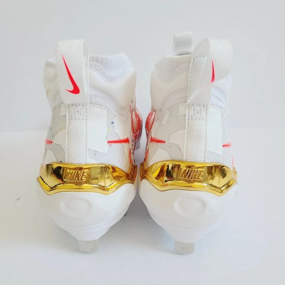 Nike Alpha Huarache NXT White Navy Metal Baseball Cleats  display picture 1