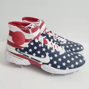 Nike Alpha Huarache Elite 3 Mid USA Baseball Cleats DA1675-416 Size 12 Red White