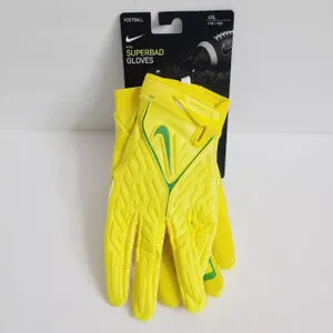 GlovesNike Superbad 6.0 Football Gloves NCAA Oregon Ducks DX5341-715 Size 4XL Yellow