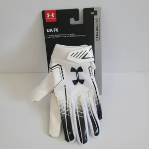 Under Armour UA F6 Football Gloves 1304694-103 size M White Black