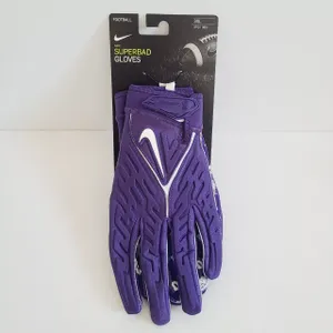 Nike Superbad 6.0 Football Gloves NCAA TCU DX5299-503 Size 3XL Purple