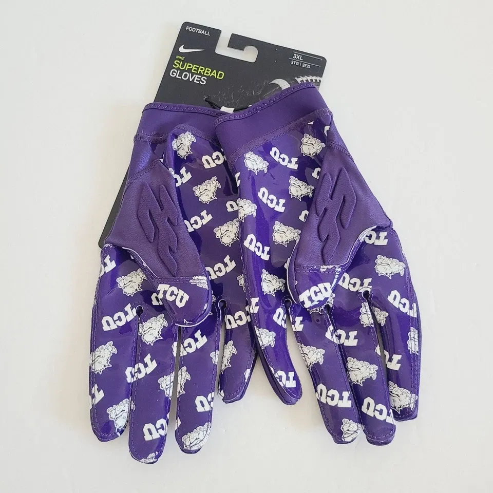 期間限定セール‼️NIKE SUPERBAD GLOVES PURPLE M Nike Superbad 6.0 Football Gloves NCAA TCU DX5299-503 Size 3XL