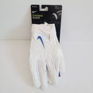 Nike Superbad 6.0 Football Gloves NCAA Broncos DX4907-132 Size 3XL White Blue