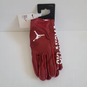 Nike Jordan Vapor Jet 7.0 Football Gloves NCAA Oklahoma DX5201-620 Size 3XL Burg