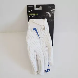 Nike Superbad 6.0 Football Gloves NCAA Blue Devils DX4923-132 Size XL White Blue