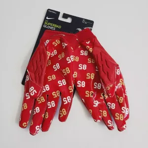 Nike Superbad 6.0 Football Gloves NCAA San Francisco 49ers George Kittle 85 FD59