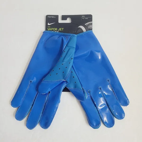 Nike Vapor Jet 6.0 Football Gloves CZ4127-490 Size XXL Blue