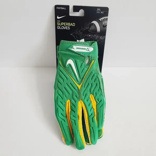 Nike Superbad Football Gloves NCAA Oregon Ducks Disney Donald