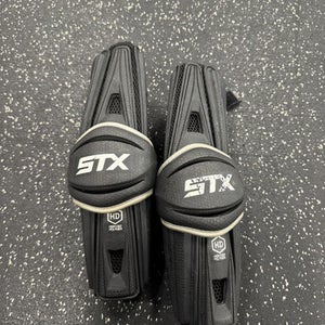 Used STX STALLION HD Lacrosse Arm Pads/Guards Black LG 11849-S000027095