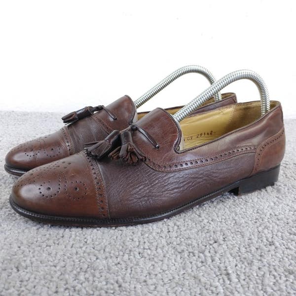 Mezlan Havana Tassel Loafers Mens 7.5 Dress Shoes Cap Toe Brown Leather  Spain | SidelineSwap | Buy and Sell on SidelineSwap