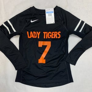 Nike Lady Tigers Youth Girls M Long Sleeve Volleyball Jersey Black