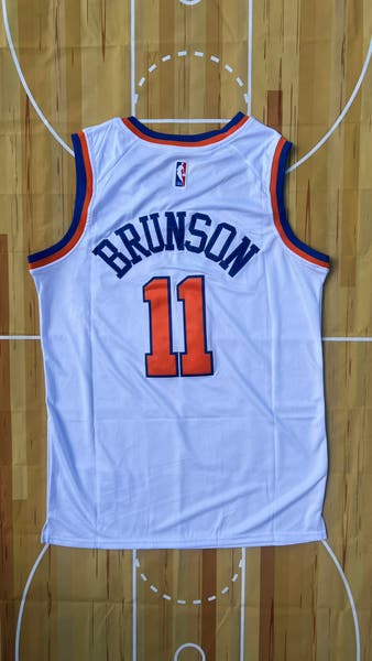 New York Knicks 2025 Home Jalen Brunson #11 White NBA Jersey