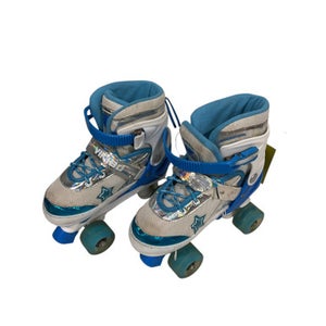 Used VIKIBO Junior Roller Quad Skates White Adjustable 11847-S000026071