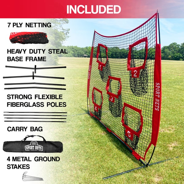 Throwing Frame 7x7 Bow Frame Football Throwing Target Net - 5 Targets | SidelineSwap ...
